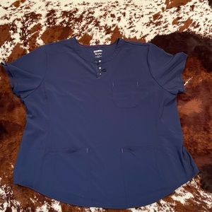 3x Navy 3 way stretch Scrubstar Top